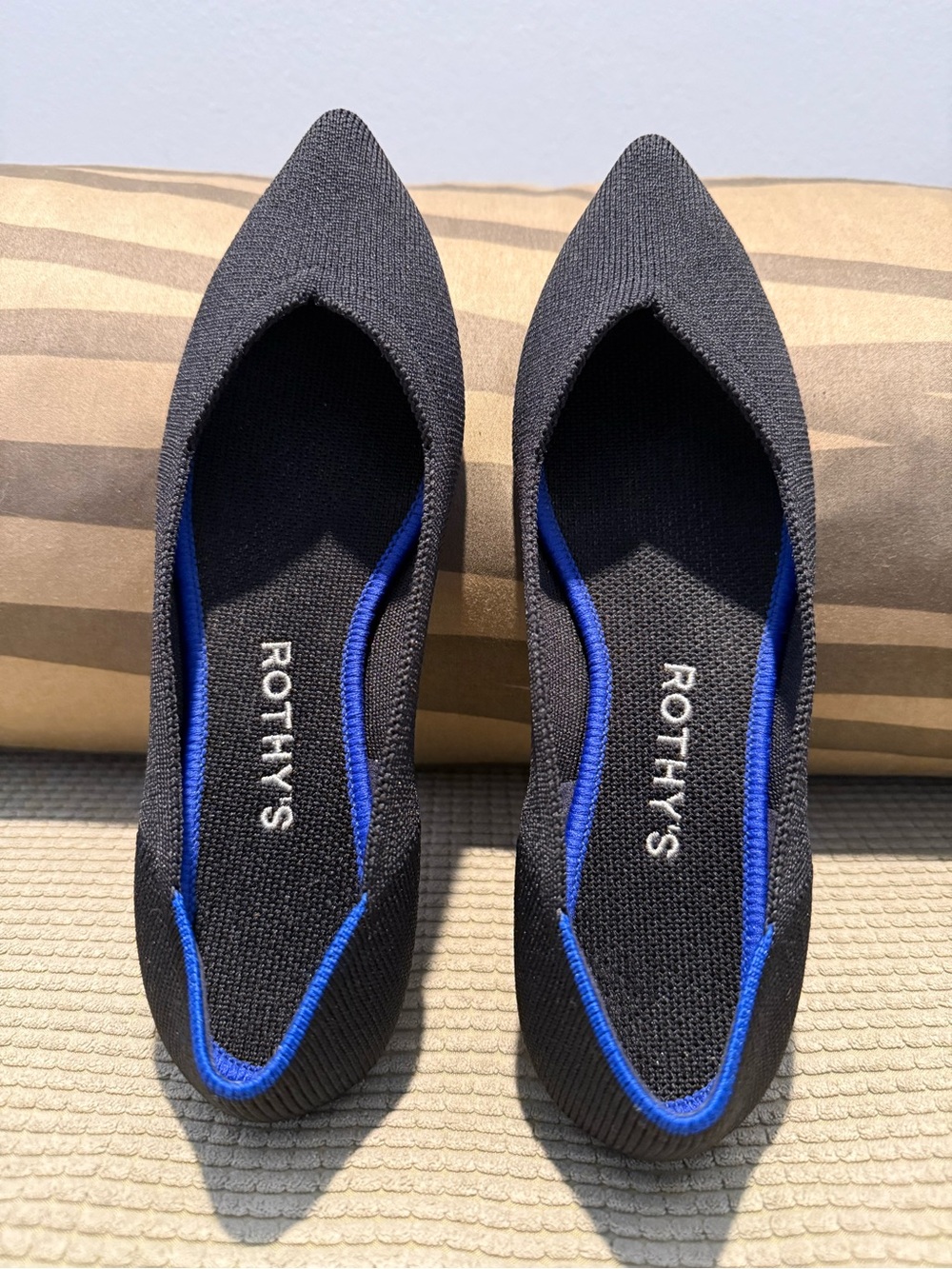 Rothy's Black Pointed Knit Flats